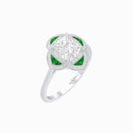 Load image into Gallery viewer, Vintage Style flower - shaped Ring with Diamond - Shahin Jewelry