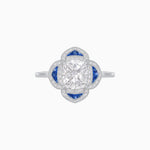 Load image into Gallery viewer, Vintage Style flower - shaped Ring with Diamond - Shahin Jewelry