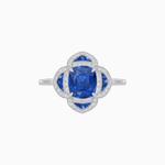 Load image into Gallery viewer, Vintage Style flower - shaped Ring with Gemstone - Shahin Jewelry