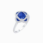 Load image into Gallery viewer, Vintage Style flower - shaped Ring with Gemstone - Shahin Jewelry