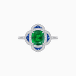 Load image into Gallery viewer, Vintage Style flower - shaped Ring with Gemstone - Shahin Jewelry