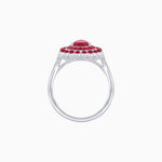 Load image into Gallery viewer, Vintage Style Pear Shape Mosaic Ring with French-Cut and Cabochon Borders - Shahin Jewelry