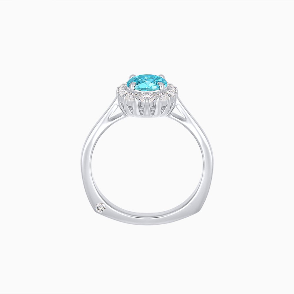 White Gold Ring with Diamonds and Apetite - Shahin Jewelry