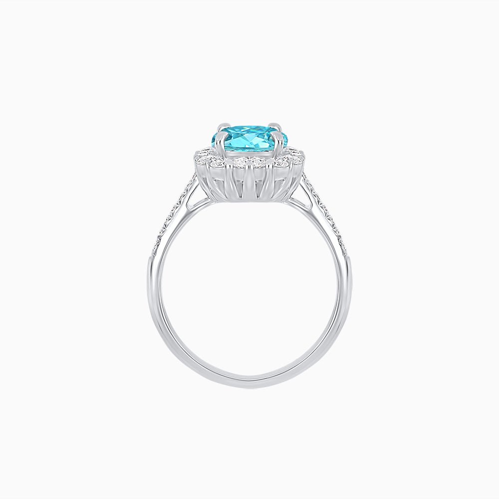 White Gold Ring with Diamonds and Apetite - Shahin Jewelry