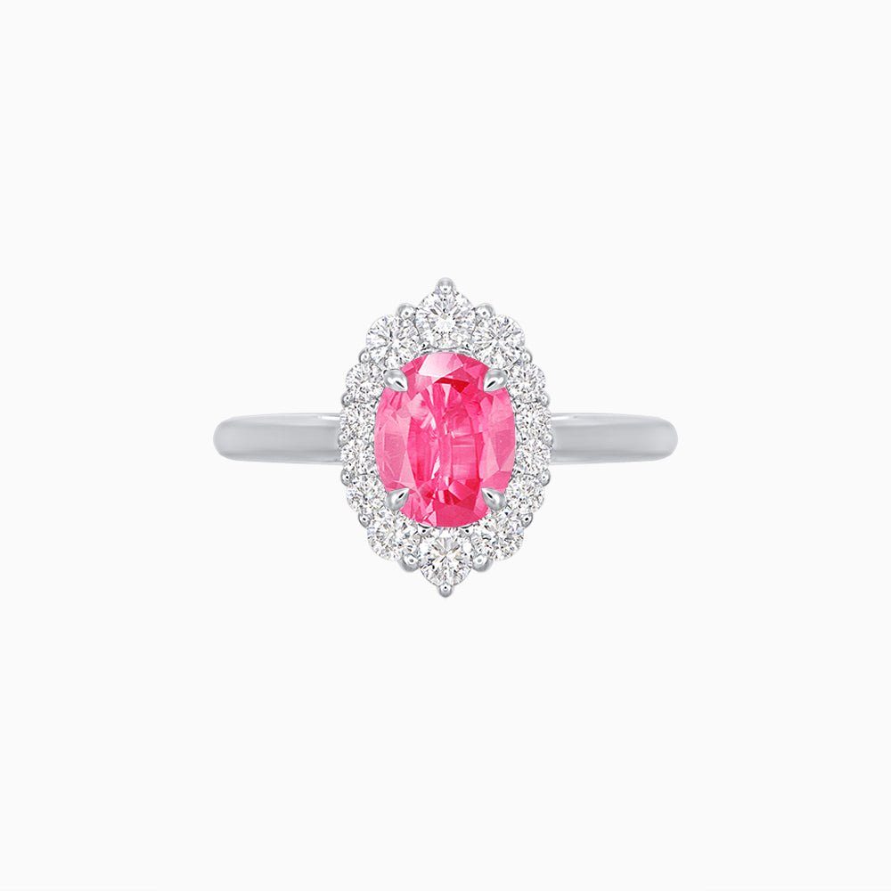 14K White Gold Pink Morganite and Diamond Ring – Classic Collection - Shahin Jewelry