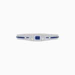 Load image into Gallery viewer, Art Deco Inspired Bracelet with Emerald Cut Center and Gemstones (Mounting)