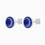 Load image into Gallery viewer, Art Deco Inspired Stud Target Earrings