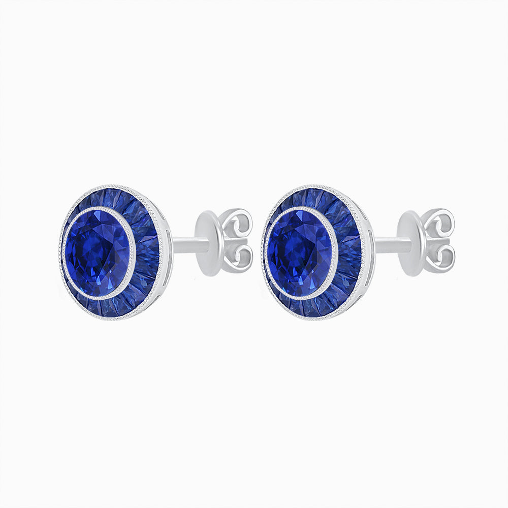 Art Deco Inspired Stud Target Earrings