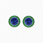 Load image into Gallery viewer, Art Deco Inspired Stud Target Earrings