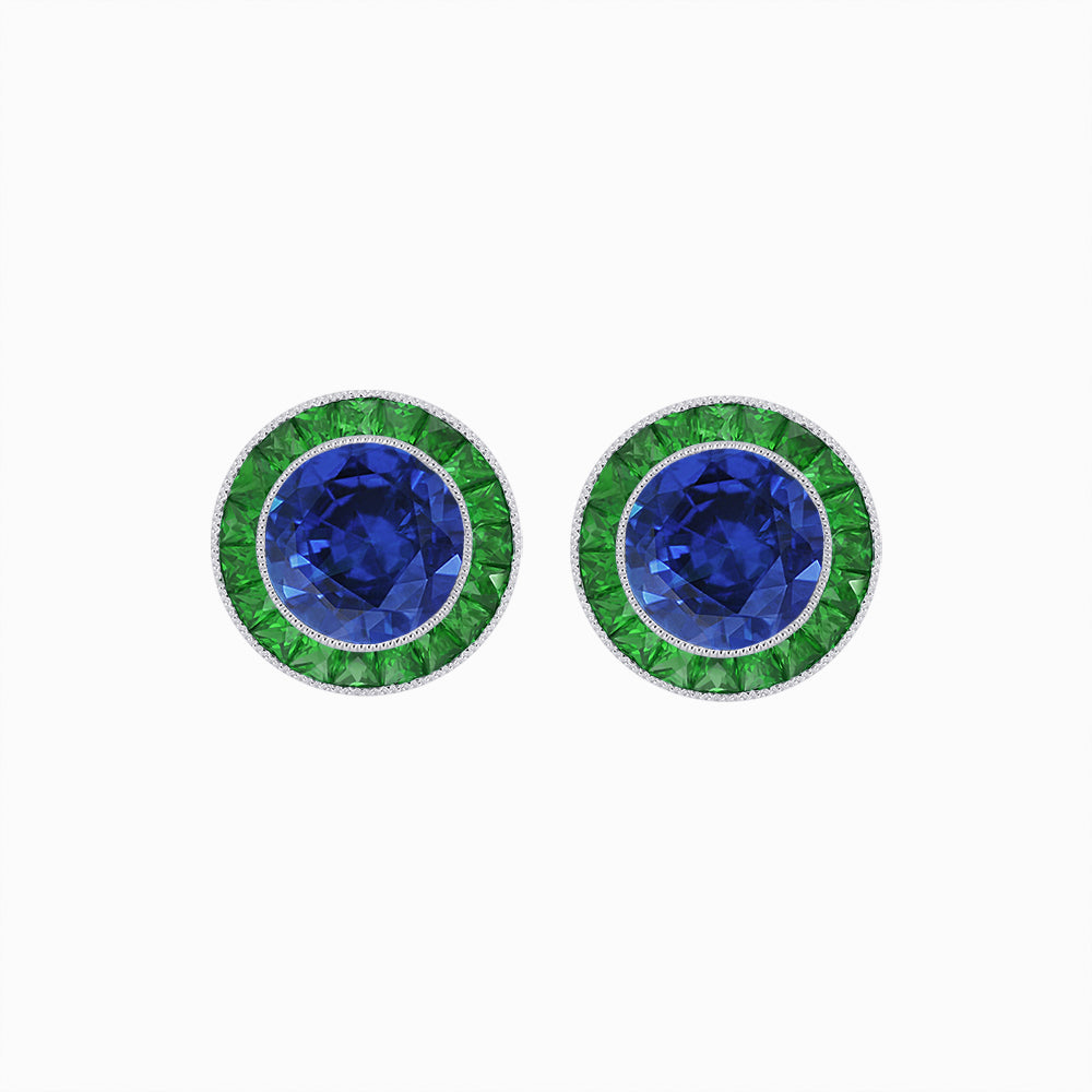 Art Deco Inspired Stud Target Earrings