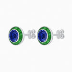 Load image into Gallery viewer, Art Deco Inspired Stud Target Earrings