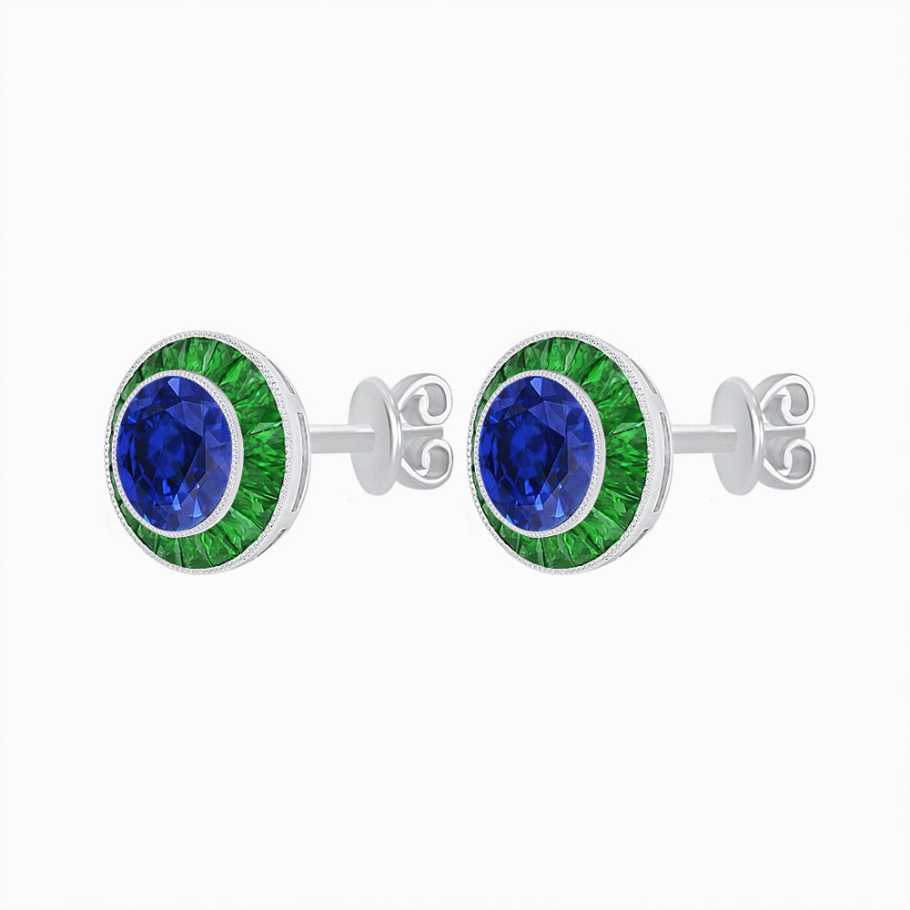 Art Deco Inspired Stud Target Earrings