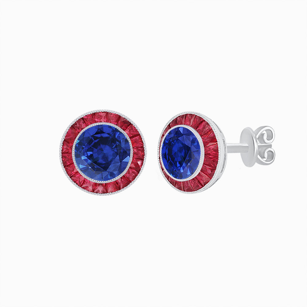 Art Deco Inspired Stud Target Earrings