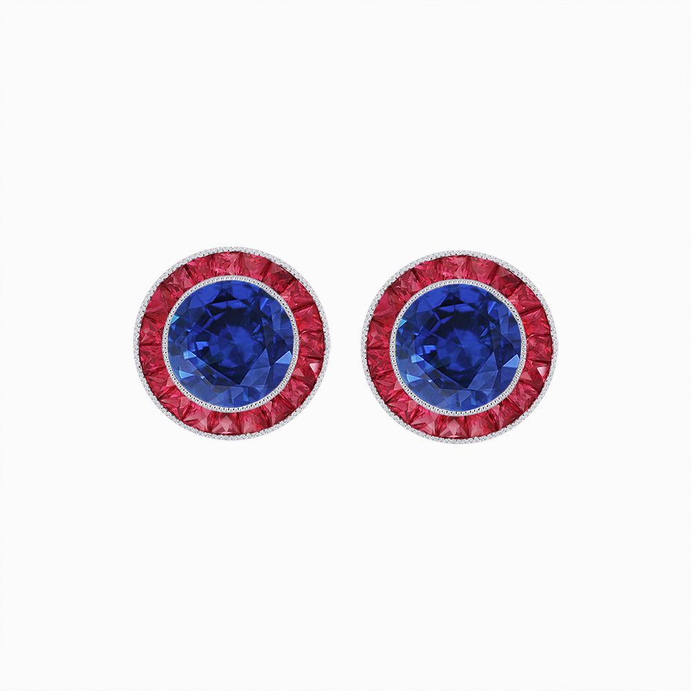 Art Deco Inspired Stud Target Earrings