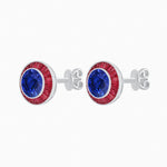 Load image into Gallery viewer, Art Deco Inspired Stud Target Earrings