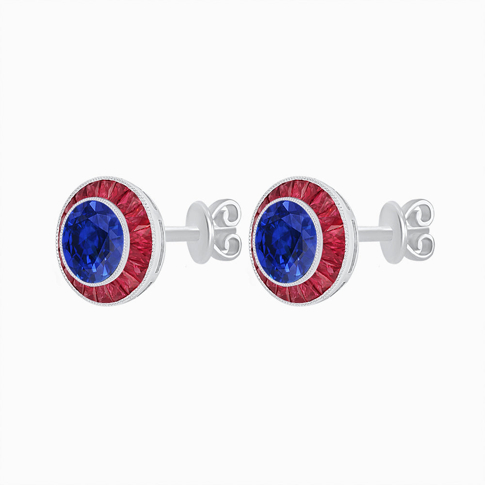 Art Deco Inspired Stud Target Earrings