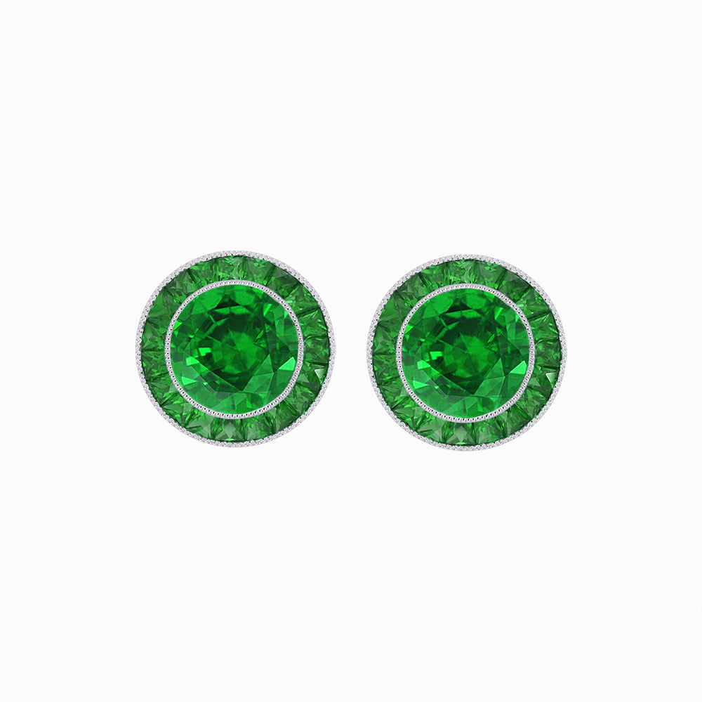 Art Deco Inspired Stud Target Earrings