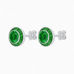Load image into Gallery viewer, Art Deco Inspired Stud Target Earrings