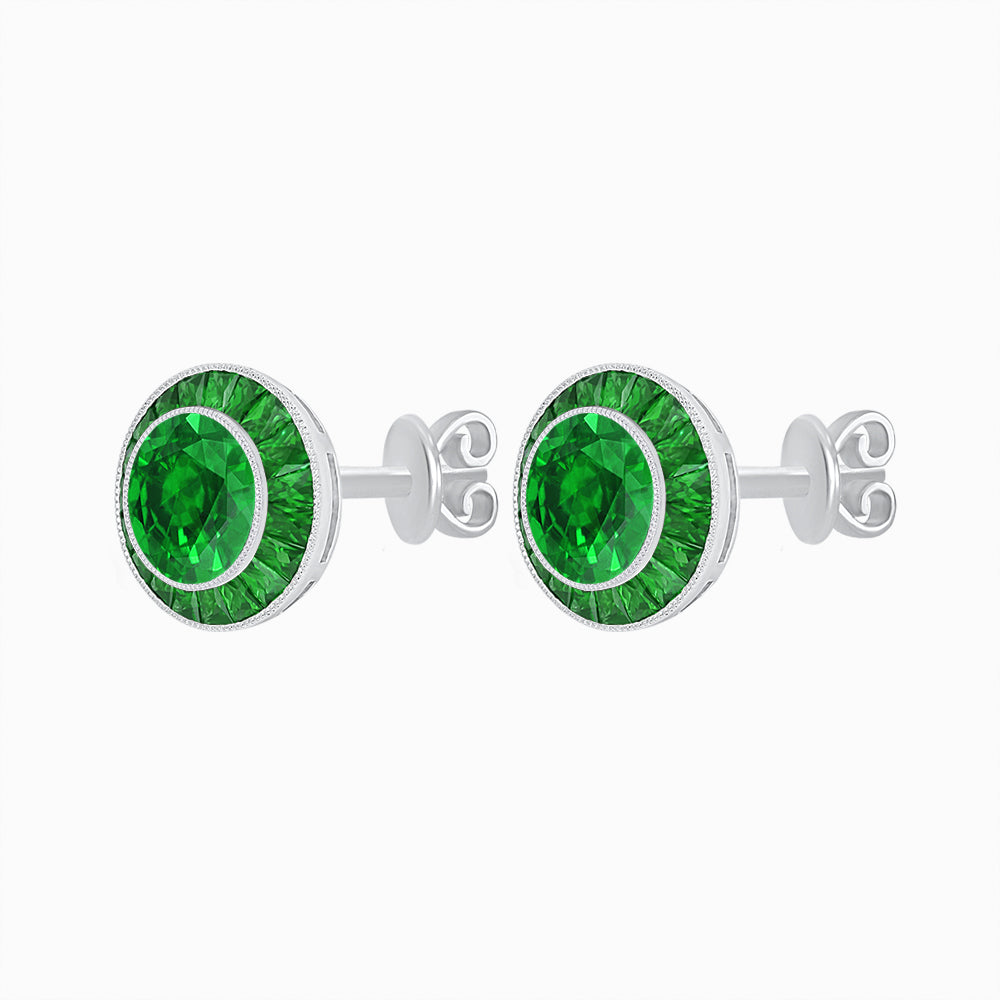 Art Deco Inspired Stud Target Earrings