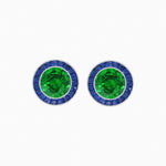 Load image into Gallery viewer, Art Deco Inspired Stud Target Earrings