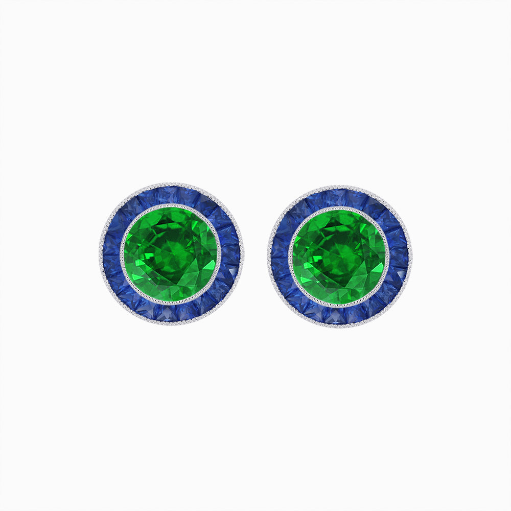 Art Deco Inspired Stud Target Earrings