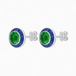 Load image into Gallery viewer, Art Deco Inspired Stud Target Earrings