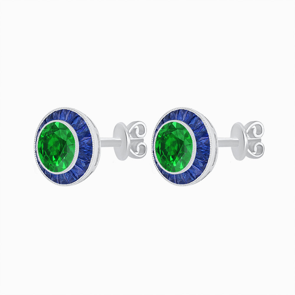 Art Deco Inspired Stud Target Earrings