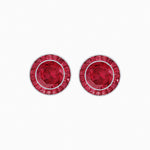 Load image into Gallery viewer, Art Deco Inspired Stud Target Earrings