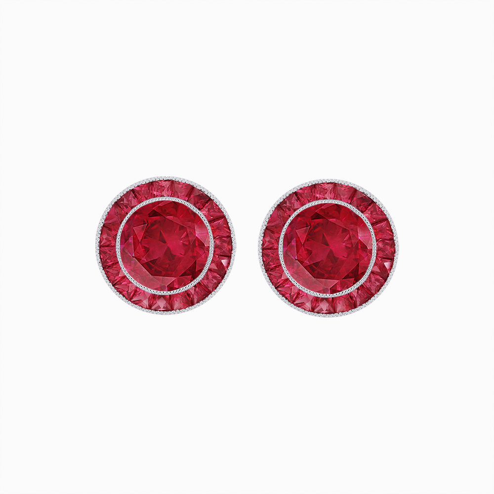 Art Deco Inspired Stud Target Earrings