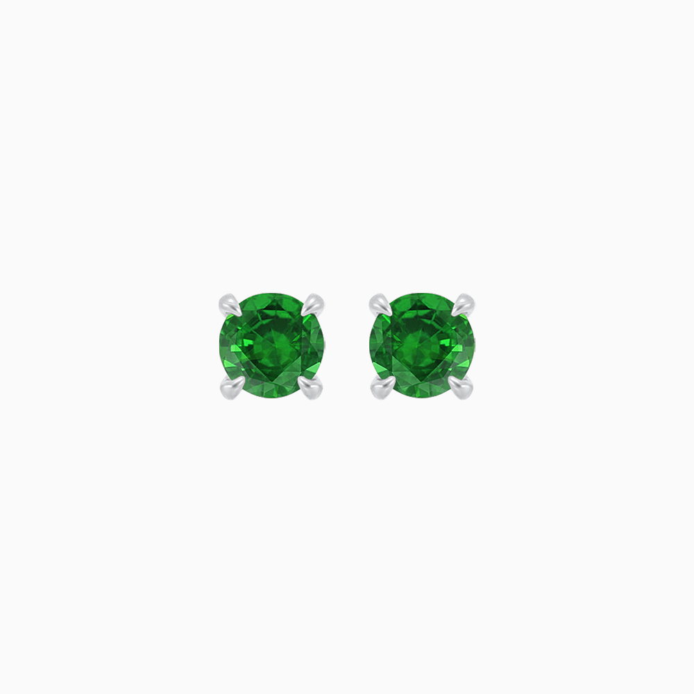 Convertible Round Stud Earrings with Diamond Accent Jackets