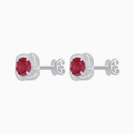 Load image into Gallery viewer, Convertible Round Stud Earrings with Diamond Accent Jackets