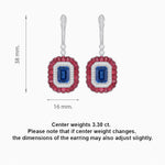 Load image into Gallery viewer, Art Deco Style Emerald Cut Earrings with Gemstones