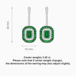 Load image into Gallery viewer, Art Deco Style Emerald Cut Earrings with Gemstones