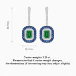 Load image into Gallery viewer, Art Deco Style Emerald Cut Earrings with Gemstones