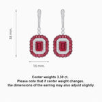 Load image into Gallery viewer, Art Deco Style Emerald Cut Earrings with Gemstones