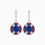 Load image into Gallery viewer, Art Deco Style Diamond &amp; Gemstone Drop Earring Mountings