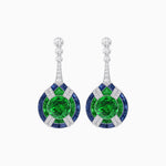 Load image into Gallery viewer, Art Deco Style Diamond &amp; Gemstone Drop Earring Mountings