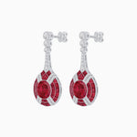 Load image into Gallery viewer, Art Deco Style Diamond &amp; Gemstone Drop Earring Mountings