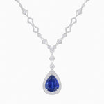 Load image into Gallery viewer, Art Deco Inspired Pear-Shaped Drop Necklace with Diamond Accents