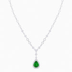 Load image into Gallery viewer, Art Deco Inspired Pear-Shaped Drop Necklace with Diamond Accents