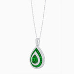 Load image into Gallery viewer, Art Deco Inspired Pear Shape French-Cut Gemstone Pendant