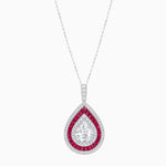 Load image into Gallery viewer, Art Deco Inspired Pear Shape French-Cut Gemstone Pendant