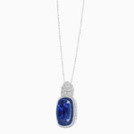 Load image into Gallery viewer, Art Deco Inspired Cushion Cut Double Halo Pendant with Fan Bail