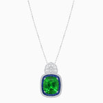 Load image into Gallery viewer, Art Deco Inspired Cushion Cut Double Halo Pendant with Fan Bail