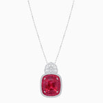 Load image into Gallery viewer, Art Deco Inspired Cushion Cut Double Halo Pendant with Fan Bail