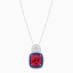 Load image into Gallery viewer, Art Deco Inspired Cushion Cut Double Halo Pendant with Fan Bail