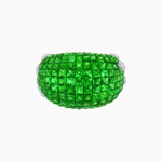 Load image into Gallery viewer, Vintage Inspired Invisible-Set Mosaic Dome Cocktail Ring
