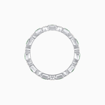 Load image into Gallery viewer, Art Deco Inspired Square Gemstone &amp; Diamond Stackable Full Eternity Band