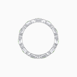 Load image into Gallery viewer, Art Deco Inspired Square Gemstone &amp; Diamond Stackable Full Eternity Band