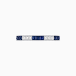 Load image into Gallery viewer, Art Deco Inspired Stackable Half Band with Princess-Cut Gemstones